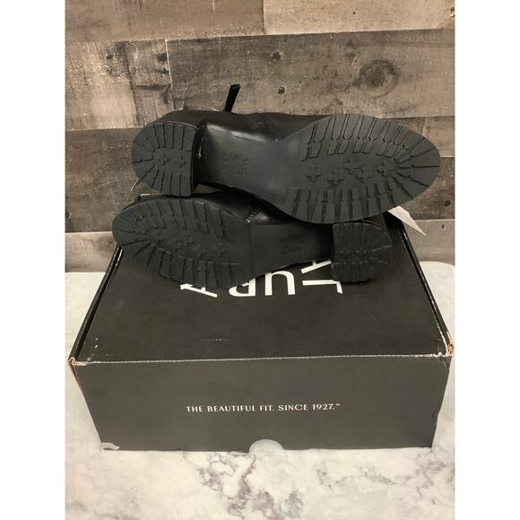 Naturalizer Size 7.5M Black Leather Bay Weatherproof Ankle Bootie Classy LB7-9 - Picture 10 of 12